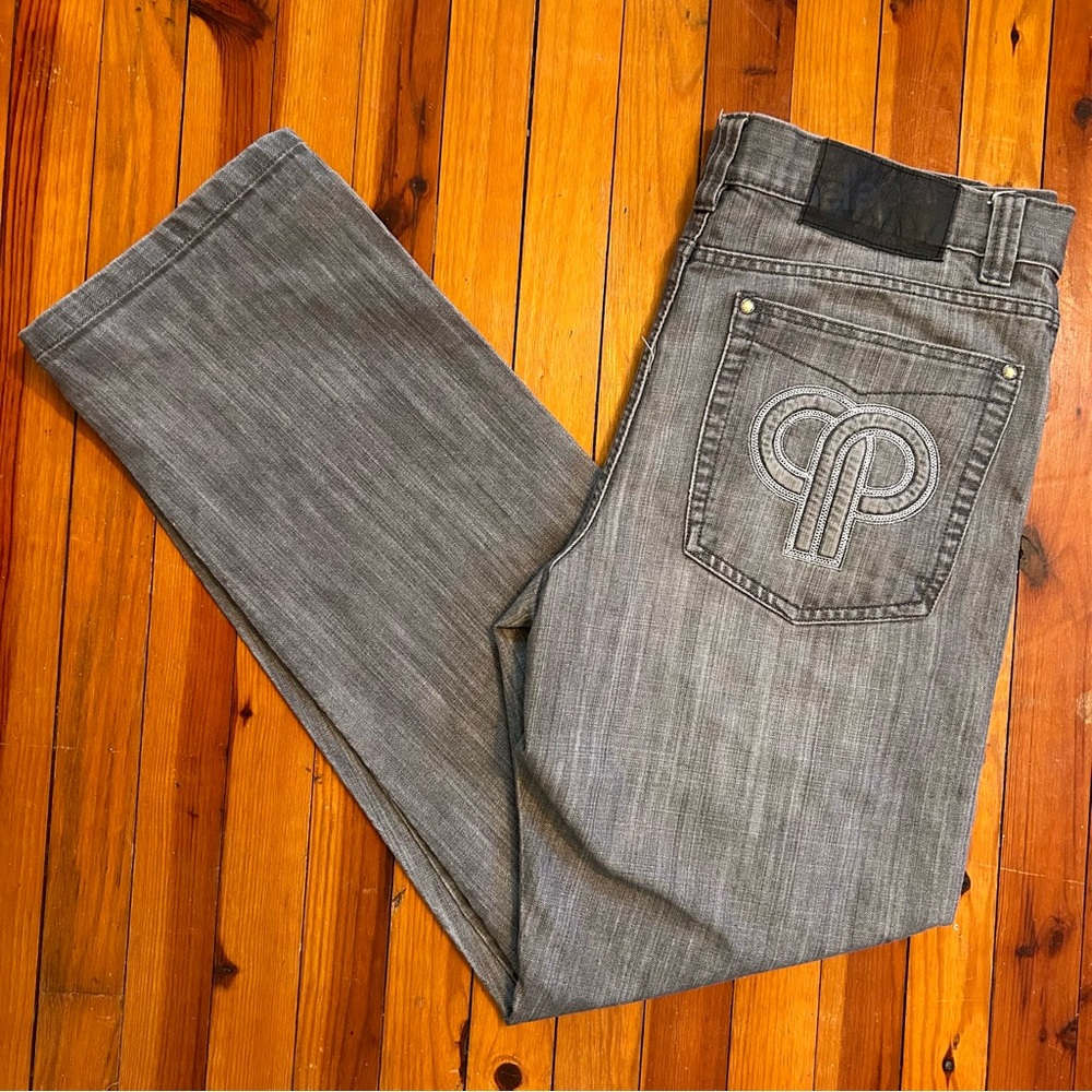 Vintage Pelle Pelle Jeans Y2K Men’s Size 36x34 Embroidered Skater Street Hip Hop